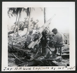 Japanese Anti-Aircraft Gun Captured by 164th Infantry