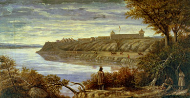 Detrobriand Painting of Fort Berthold