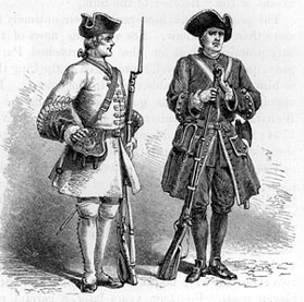sketch of French soldiers