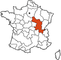 Bourgogne provincial map