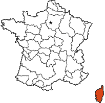 Corsica provincial map
