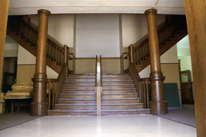 main staircase before rehab