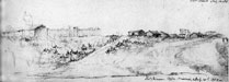 sketch of fort clark, 1880