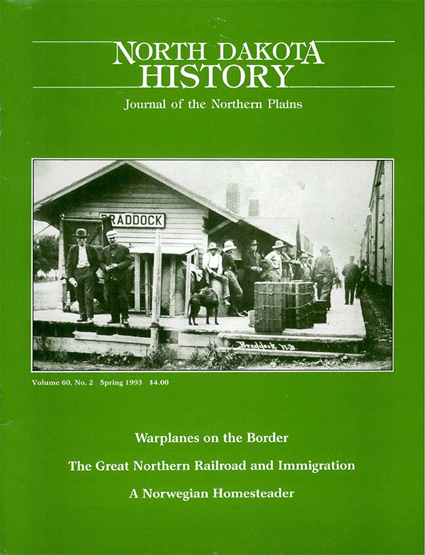 cover of North Dakota History Volume 60.2