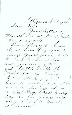 Connelly letter, August 1879