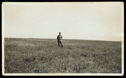 Standing in a field where Pop Crane was killed