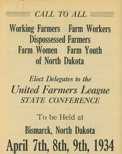 United Farmers League poster