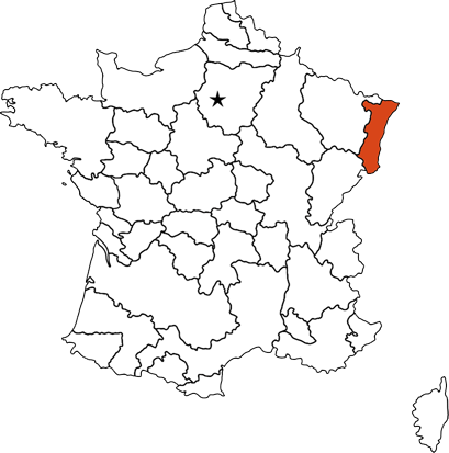 Alsace provincial map