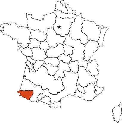 Bearn provincial map