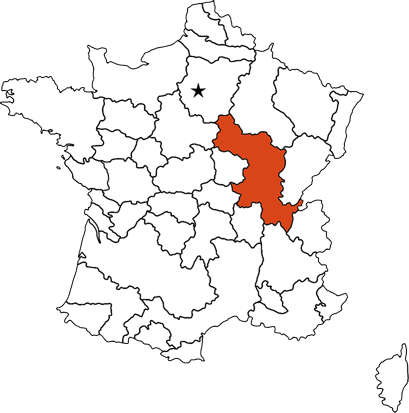 Bourgogne provincial map