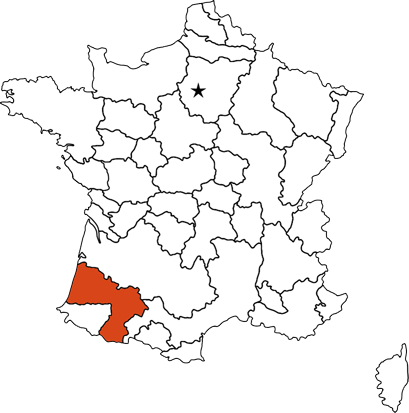 Gascogne provincial map