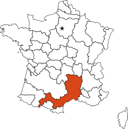 Languedoc provincial map