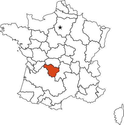 Limousin provincial map