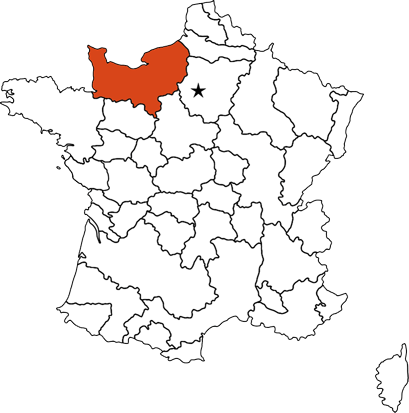 Normandie provincial map