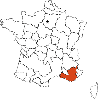 Provence provincial map