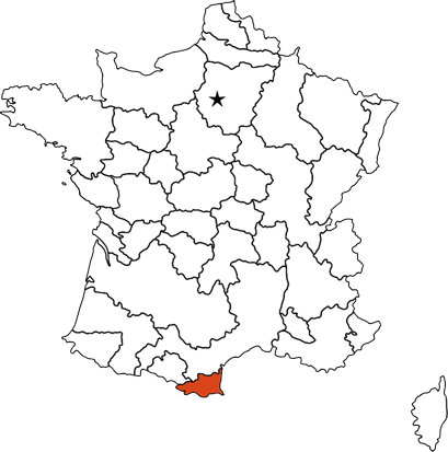 Roussillon provincial map