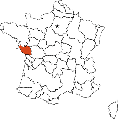 Vendee provincial map