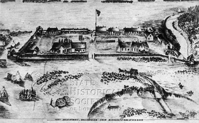 View of Fort Abercrombie, sketch