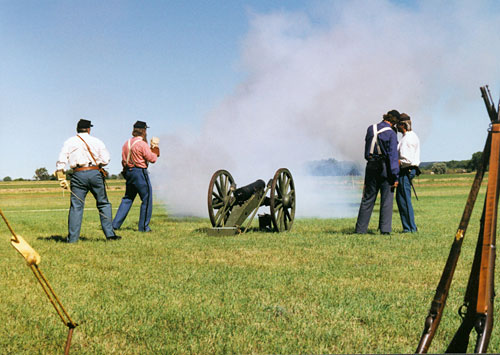 Cannon firing