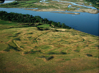 Double Ditch Aerial from East