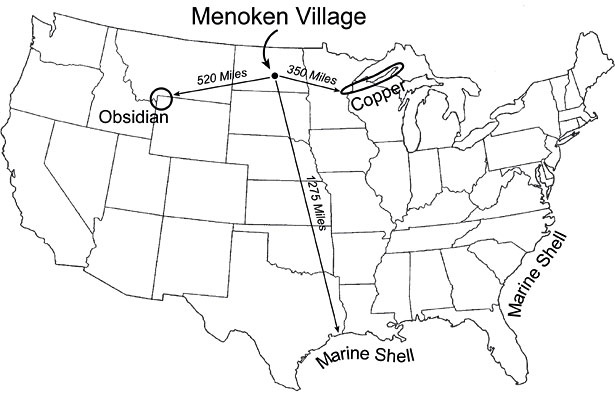 Menoken village trade map