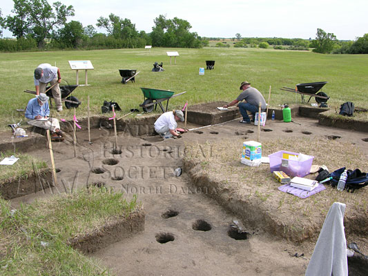 Archaeology excavation at house 17 Menoken Village