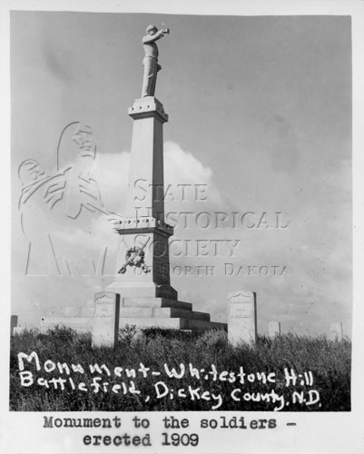 Monument to soldiers at  Whitestone Hill